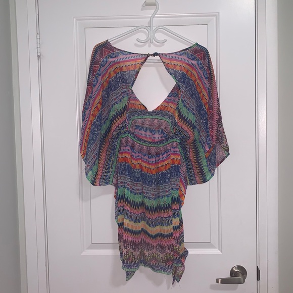 Multicoloured bathing suit cover up dress - Picture 3 of 4